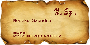 Noszko Szandra névjegykártya